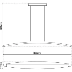 Lampe LED suspendue 'Bow' 30 W chromé