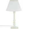 Lampe Leo blanche - bois H36 cm - Atmosphera