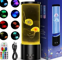 Lampe méduse en forme de méduse à changement de couleur noir