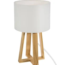 Lampe Molu - bois et blanc H35 cm - Atmosphera