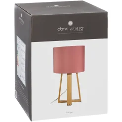 Lampe Molu - bois et blanc H35 cm - Atmosphera