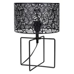 Lampe métal ajouré Calathéa noir