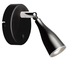 Lampe Murale - SILUMEN - 4.5W - Noir/Argent - LED SMD 5050 - 420 Lumens