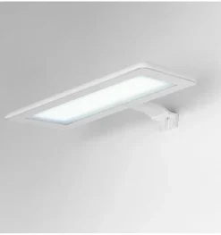 Lampe murale LED multi crochets pour miroir de salle de bain - Lumière blanche froide (5700K) - 30cm - Modèle Vesta (Gris)