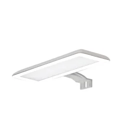 Lampe murale LED multi crochets pour miroir de salle de bain - Lumière blanche froide (5700K) - 30cm - Modèle Vesta (Gris)