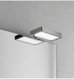 Lampe murale LED multi crochets pour miroir de salle de bain - Lumière blanche froide (5700K) - 11cm - Pisces Model