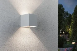 Lampe murale rechargeable à LED Nyara IP44 3000K 100x104mm 2x1W Blanc