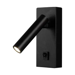 Lampe Murale 2W avec Interrupteur Noir - Blanc Neutre 4000K - 5500K - SILAMP
