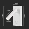 Lampe Murale 2W avec Interrupteur Blanc - Blanc Chaud 2300K - 3500K - SILAMP