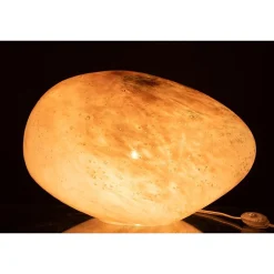 Lampe ovale en verre rose 40x30x24 cm