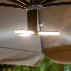 Lampe Parasol Solaire LED 500LM - Rechargeable USB & Solaire - Installation Facile pour Jardin & Terrasse - Groupe DDC