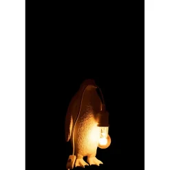 Lampe pingouin en résine Blanc 18,5x18,5x35cm