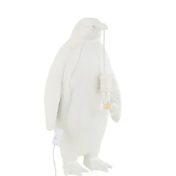 Lampe pingouin en résine Blanc 32,5x31x59cm