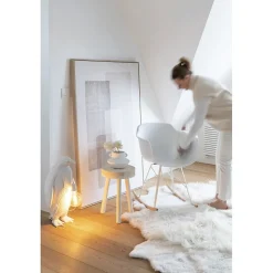 Lampe pingouin en résine Blanc 32,5x31x59cm