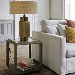 Lampe Runa aluminium doré 21x63x18cm