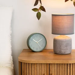 Lampe Salta grise - céramique H26.5 cm - Atmosphera