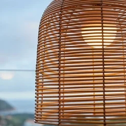 Lampe sans fil LED intégrée dimmable 1W Hang bohème Lumisky marron l.30 x H. 31 x P.30 x Ø 30 cm