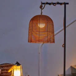 Lampe sans fil LED intégrée dimmable 1W Hang bohème Lumisky marron l.30 x H. 31 x P.30 x Ø 30 cm