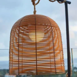 Lampe sans fil LED intégrée dimmable 1W Hang bohème Lumisky marron l.30 x H. 31 x P.30 x Ø 30 cm