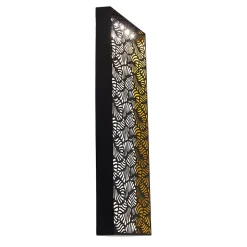 Lampe solaire / décorative 'Ima' en métal noir, blanc chaud, avec capteur crépusculaire, hauteur environ 61,7 cm, pour l'extérieur