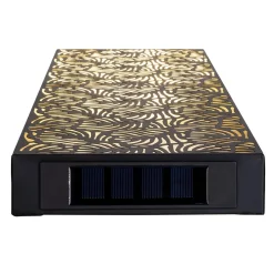 Lampe solaire / décorative 'Ima' en métal noir, blanc chaud, avec capteur crépusculaire, hauteur environ 61,7 cm, pour l'extérieur