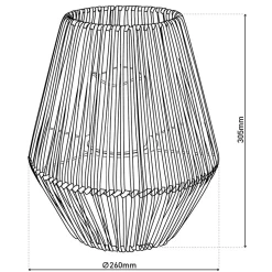 Lampe solaire à LED 'PLASTO' D: 26 cm Décoration extérieure en métal et plastique brun