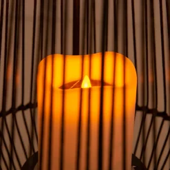 Lampe solaire à LED 'PLASTO' D: 26 cm Décoration extérieure en métal et plastique brun