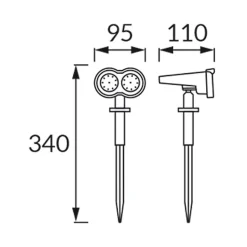 Lampe Solaire à Piquet IP44 80lm - Blanc Froid 6000K - 8000K - SILAMP