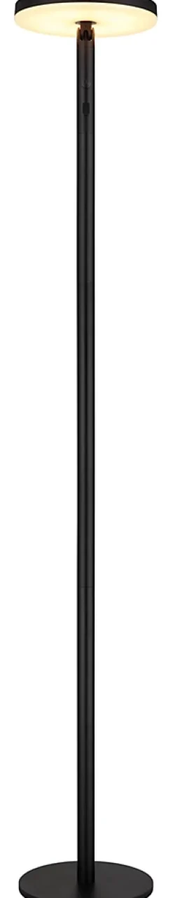 Lampe solaire aluminium noir mat, LED