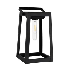 Lampe solaire décorative à LED , pour l'extérieur, déco - métal et plastique noir, avec LED intégrée