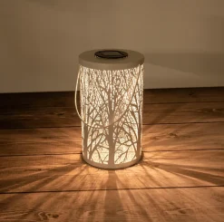 Lampe solaire décorative LED blanche
