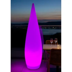 Lampe solaire design GOUTTE D AURORE-150cm-WRGB-USB-télécommande