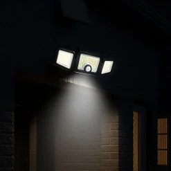 Lampe Solaire d'Extérieur 3 Têtes IP65 avec Détecteur de Mouvement - Blanc Froid 6000K - 8000K - SILAMP