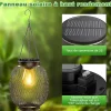 Lampe Solaire Exterieur Jardin Suspendue, Collasis IP65 Étanche 2 Pièces Métal avec Ampoule LED