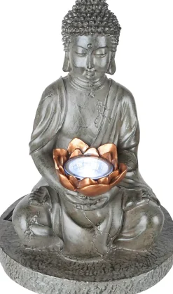 Lampe solaire plastique gris, LED