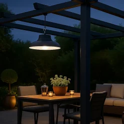 Lampe Solaire Suspendue 500LM IP65 - Éclairage Réglable 3000K, 4000K, 6000K - Terrasse, Pergola, Jardin - Groupe DDC