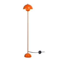 Lampe sur Pied au Design Nordique Classique Doré avec Abat-jour et Base Parabolique Douille E27 pour Salon Salle à Manger Chambre.