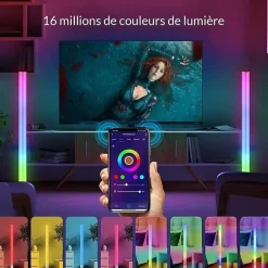 Lampe sur Pied Connectée WiFi RGBW 90cm 22W - SILAMP