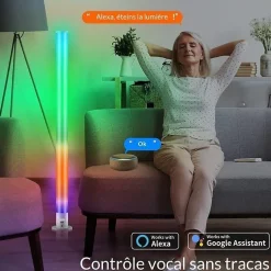 Lampe sur Pied Connectée WiFi RGBW 90cm 22W - SILAMP