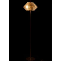 Lampe sur pied en verre et métal doré 36x36x154 cm