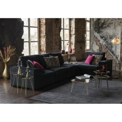 Lampe sur pied en verre et métal doré 36x36x154 cm