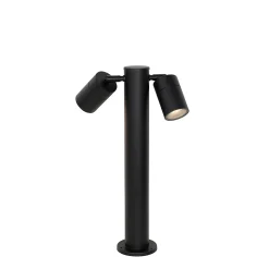 Lampe sur pied extérieur duo - 2 lumière - L 18.7 cm - Noir - Design - Éclairage extérieur