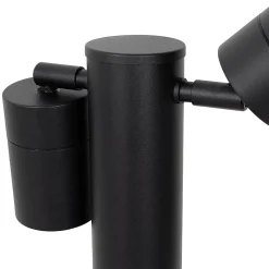 Lampe sur pied extérieur duo - 2 lumière - L 18.7 cm - Noir - Design - Éclairage extérieur