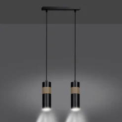 Lampe suspendue AKARI 2 BLACK, Emibig Lighting, Fabriqué en EU