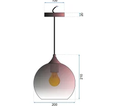 LAMPE SUSPENDUE APP313-1CP ROSE GOLD