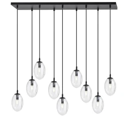 Lampe suspendue ASTRAL 9 BL TRANSPARENT, Emibig Lighting, Fabriqué en EU