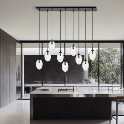 Lampe suspendue ASTRAL 9 BL TRANSPARENT, Emibig Lighting, Fabriqué en EU