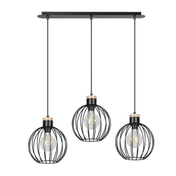 Lampe suspendue BARBADO 3 BLACK, Emibig Lighting, Fabriqué en EU