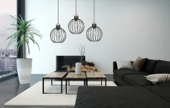 Lampe suspendue BARBADO 3 BLACK, Emibig Lighting, Fabriqué en EU