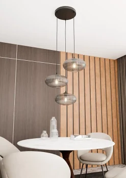 Lampe suspendue COCO 3 BL PREM GRAFIT , Emibig Lighting, Fabriqué en EU